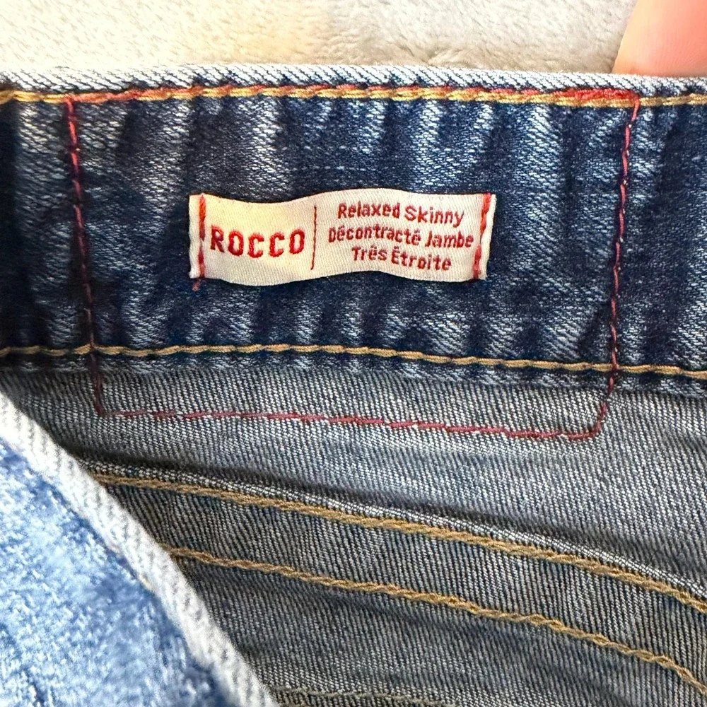 True Religion Men's Rocco Relaxed Skinny  Jeans Size 34x32 Blue jeans Flaps